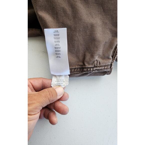 CC Filson Jack Shirt Jacket C.C. Brown Black Cotton Nylon Heavy Thrashed - Picture 8 of 11